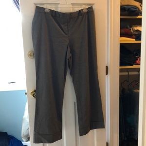 Grey pinstripe trousers